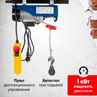 Изображение Таль электрическая TOR PA 500/1000 кг 20/10 м
