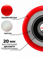 Изображение Колесо полиуретан 80х70 мм с подшипником для тележек и платформ BF/DF-III/RHP/AC/DF/CW2/PWH/CRA/CRO